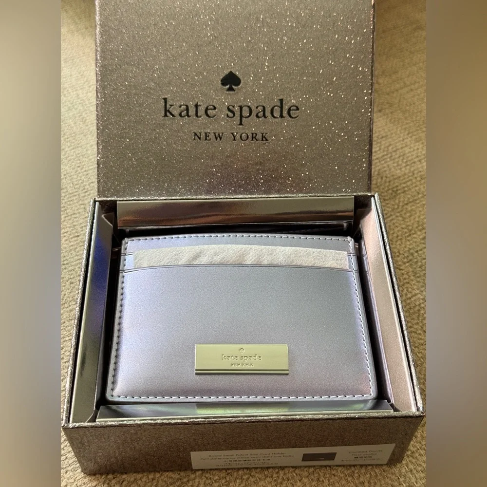 Kate Spade Lilac Iridescent Card Holder- New on box NWT - Picture 2 of 6